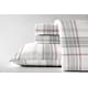 preview thumbnail 1 of 6, Dormisette Luxury German Flannel 6-ounce Bed Sheet Set Full - White/Grey/Red