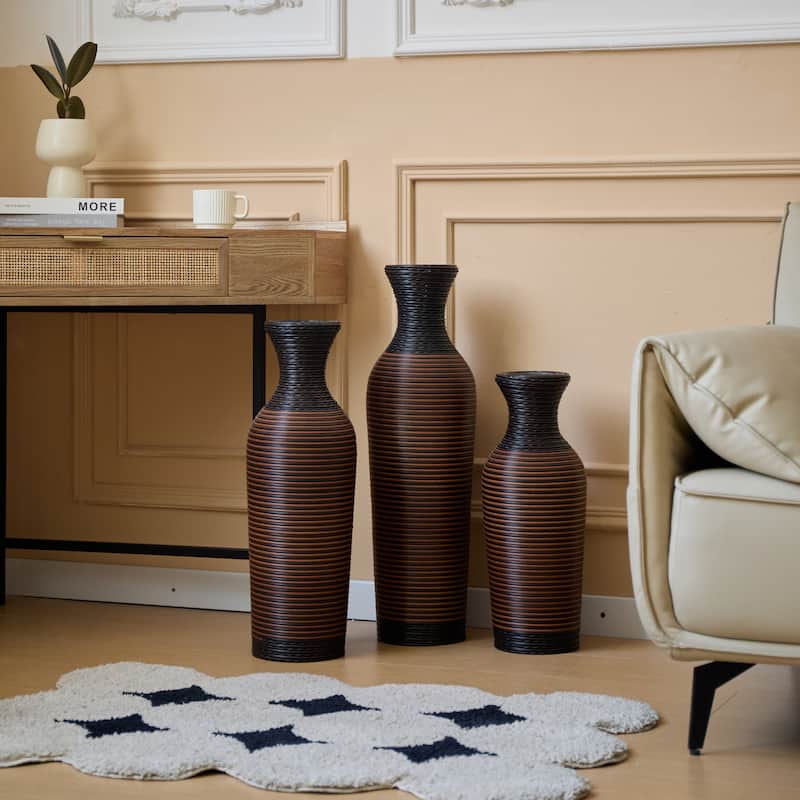 Desktop Vase, Brown Decorative Floor Vase, Classic and Neat Floor Vase, High Independent Flower Stand, Artificial Vine Vase