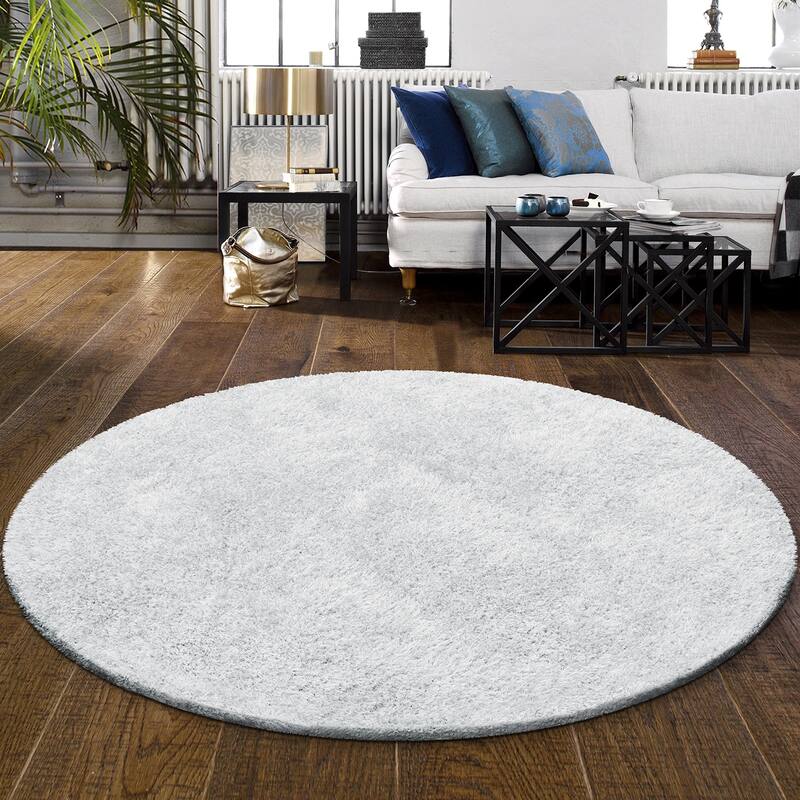 Superior Hand-tufted Plush Solid Shag Indoor Area Rug
