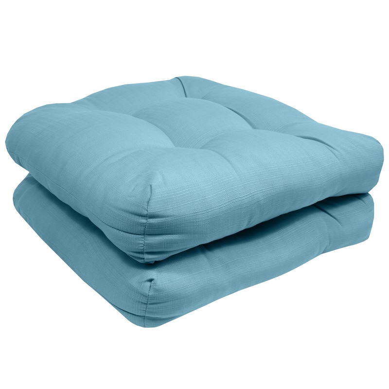Sweet Home Collection Patio Cushions Outdoor Chair Pads Thick Fiber Fill Tufted 19" x 19"