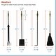 preview thumbnail 5 of 8, Achla Designs Westford Fireplace Set of 4 Tools, 30.5 Inch Tall, Antique Brass and Black