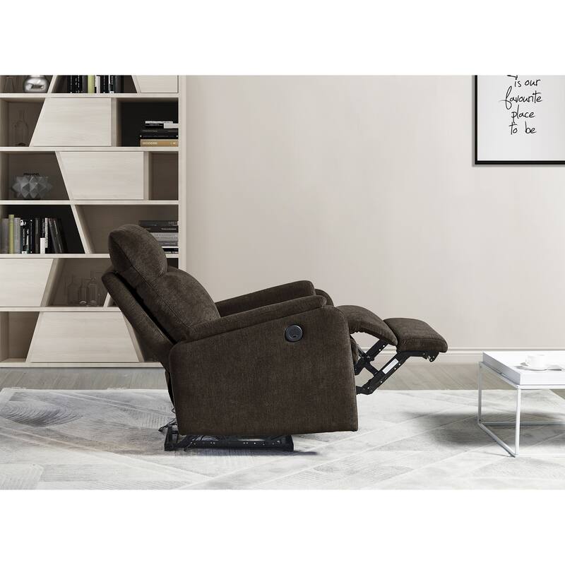 Recliner Chair with Power Recline, USB Port, Lumbar Support, and Anti-Pilling Fabric - Ideal for Small Spaces
