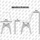 preview thumbnail 2 of 17, Set of Two Kids Toddler Chair Side Armless Natural Wood Legs Eiffel For Kitchen Desk Work Bedroom Playroom Preschool