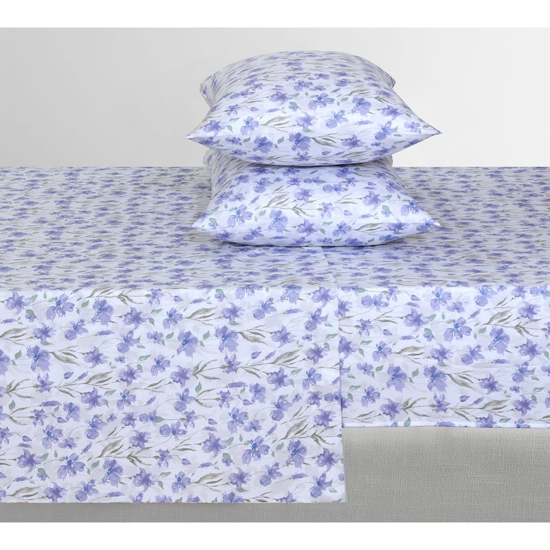 300 Thread Count Cotton Sateen Weave Printed Sheet Set