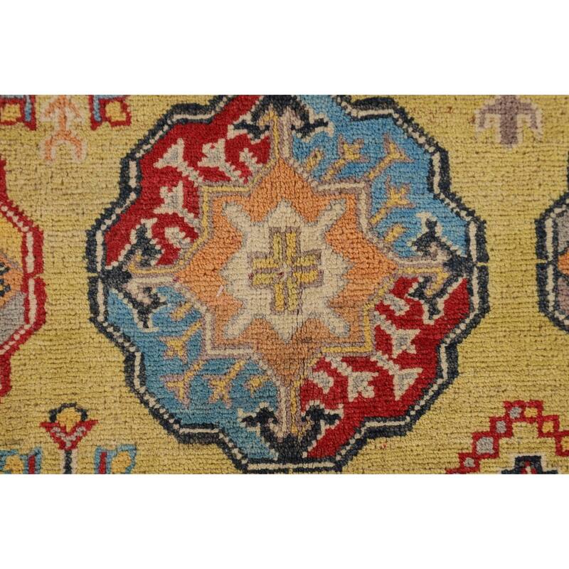 Geometric Kazak Oriental Area Rug Bedroom Handmade Wool Carpet - 5'9" x 8'0"