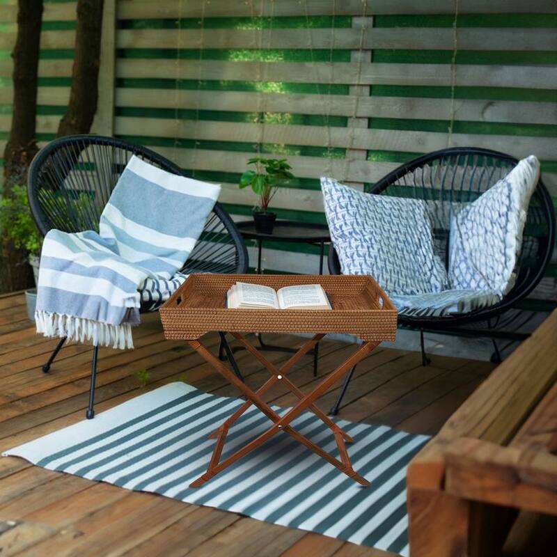 Flora Seagrass Tray Table - Brown - 1 Piece