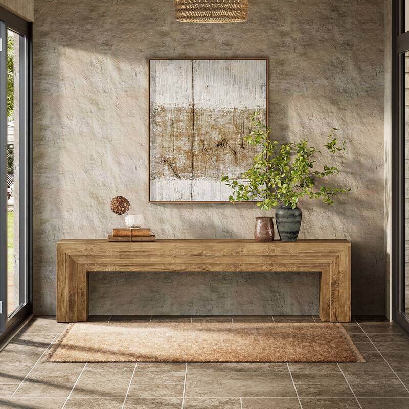 71" Extra Long Entryway Bench, Modern Farmhouse Shoe Bench