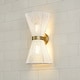 preview thumbnail 7 of 13, Golden Lighting Avon 2-light Wall Sconce in Matte Black