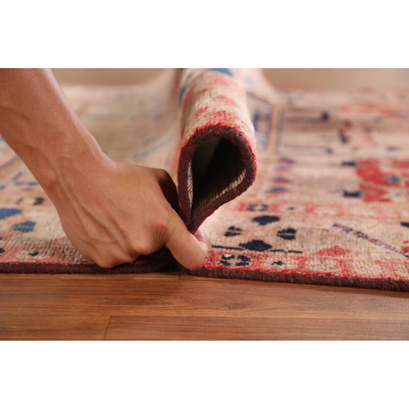 Hand Knotted Oriental 100% Wool Carpet Traditional Geometric Pink Bakhtiari Area Rug - 7' 5'' X 4' 7''
