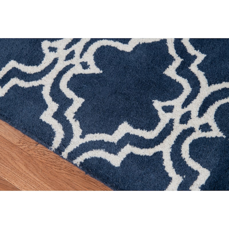 Modern Trellis Hand-Tufted Runner Rug - 2'3" x 8' Runner