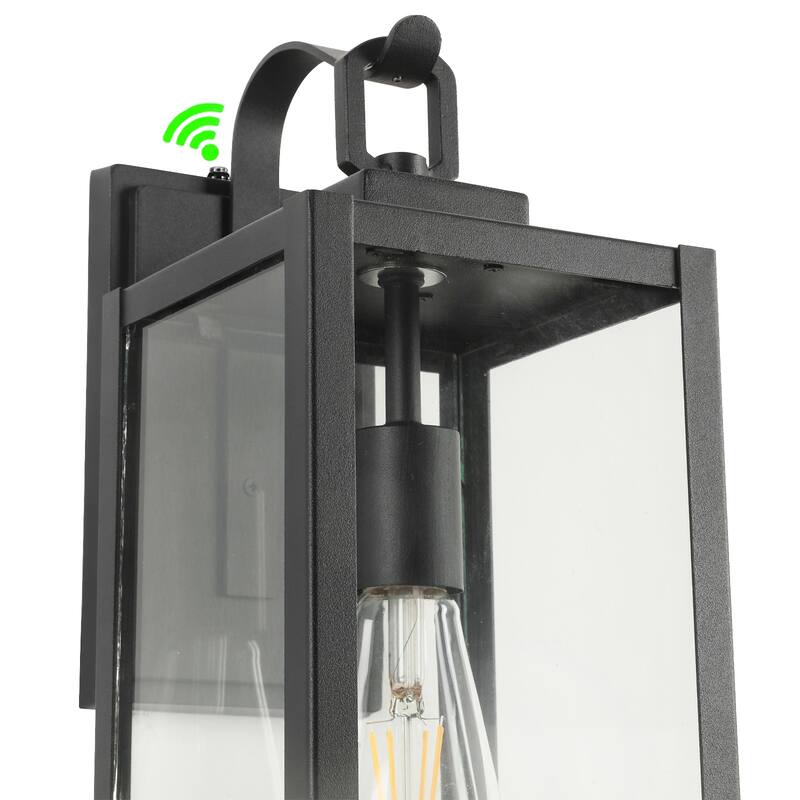 Black Outdoor Hardwired Sconce with Light Sensitive