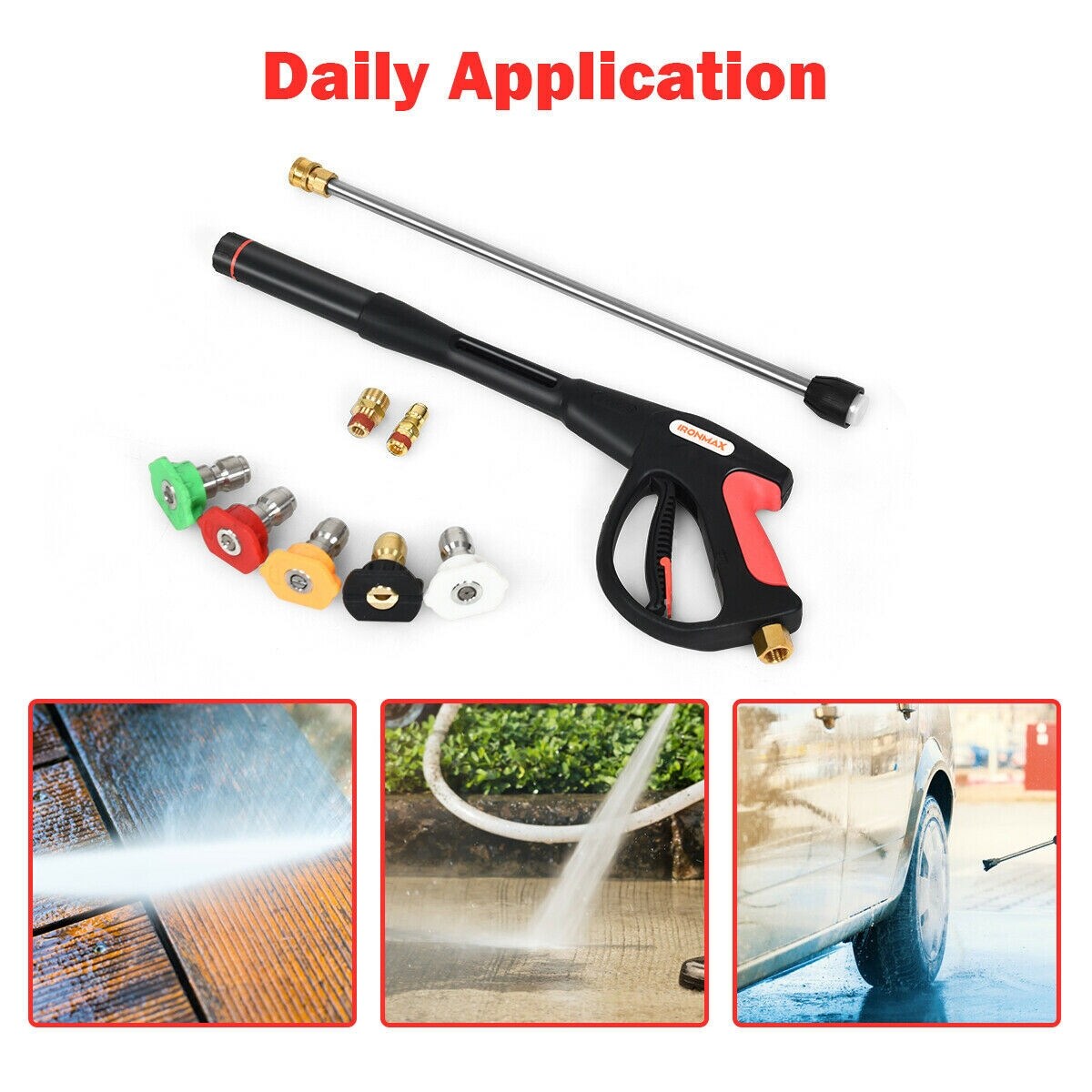 Pressure Washer  Compact Quick Release Gun Lance Hi & Low Extension Lance 