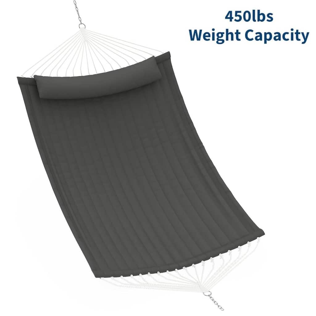 Durable Double Outdoor Hammock, Hanging Bed for Garden, Patio, Lawn