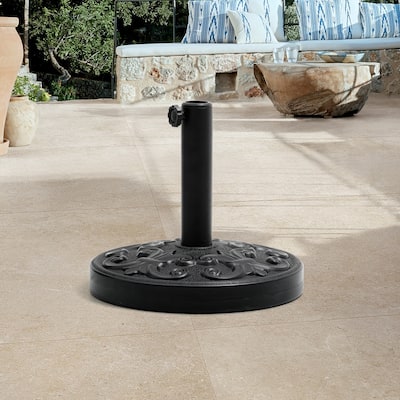 VredHom Round Heavy Duty Patio Market Umbrella Base - 14.96" L x 14.96" W x 13" H