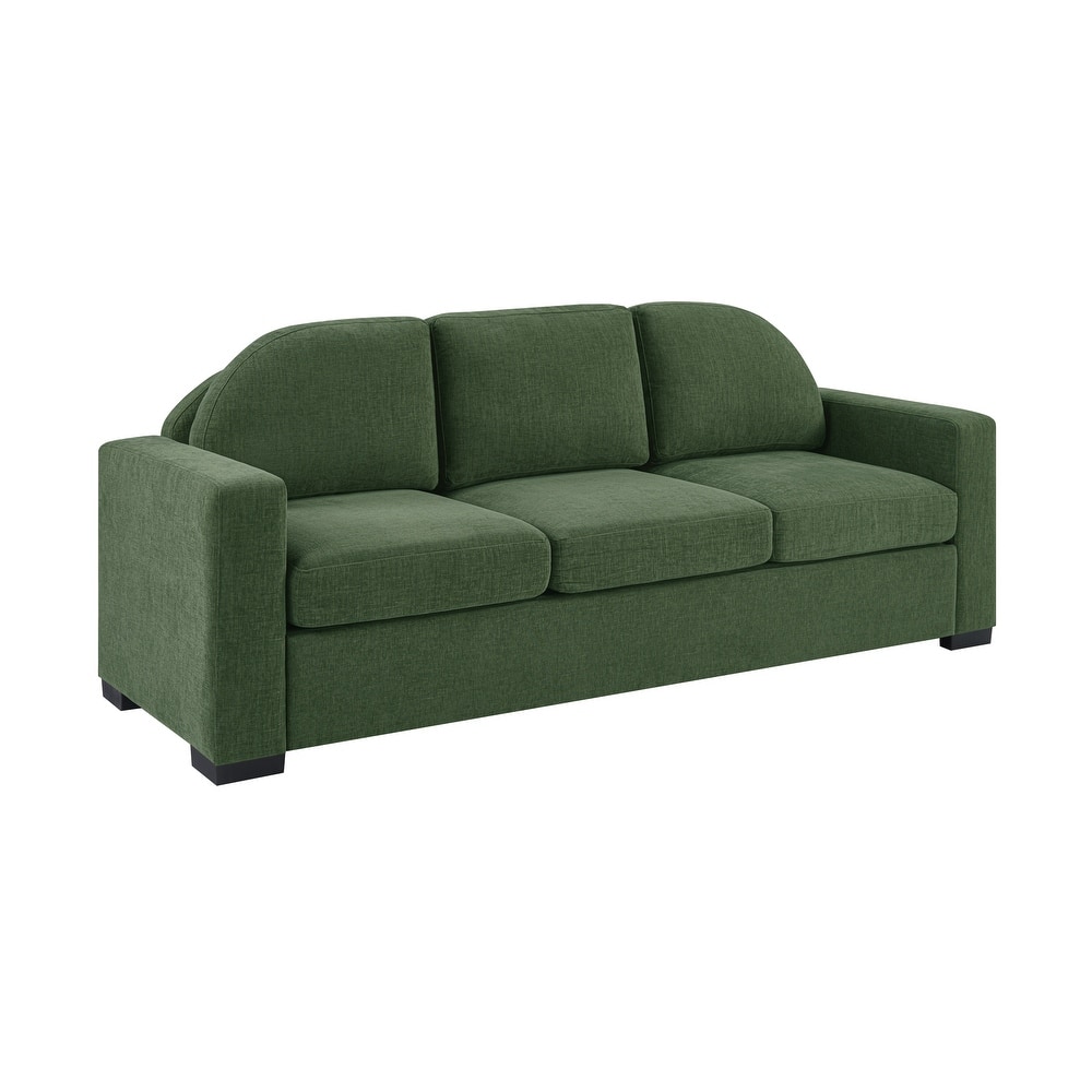 Christopher Knight Home - Dover Modern 84.7" Chenille Upholstered 3-Seater Sofa with Removable Curved Backrest & Cushion