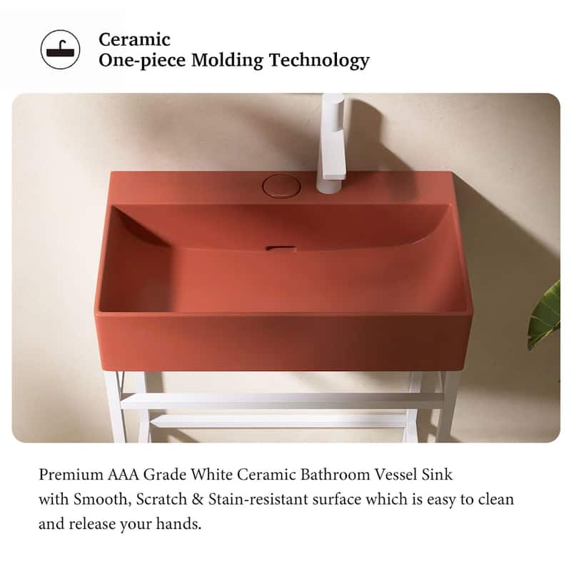 24" Freestanding Bathroom Vanity with Ceramic Sink - 23.62'' x13.98'' x 33.46''