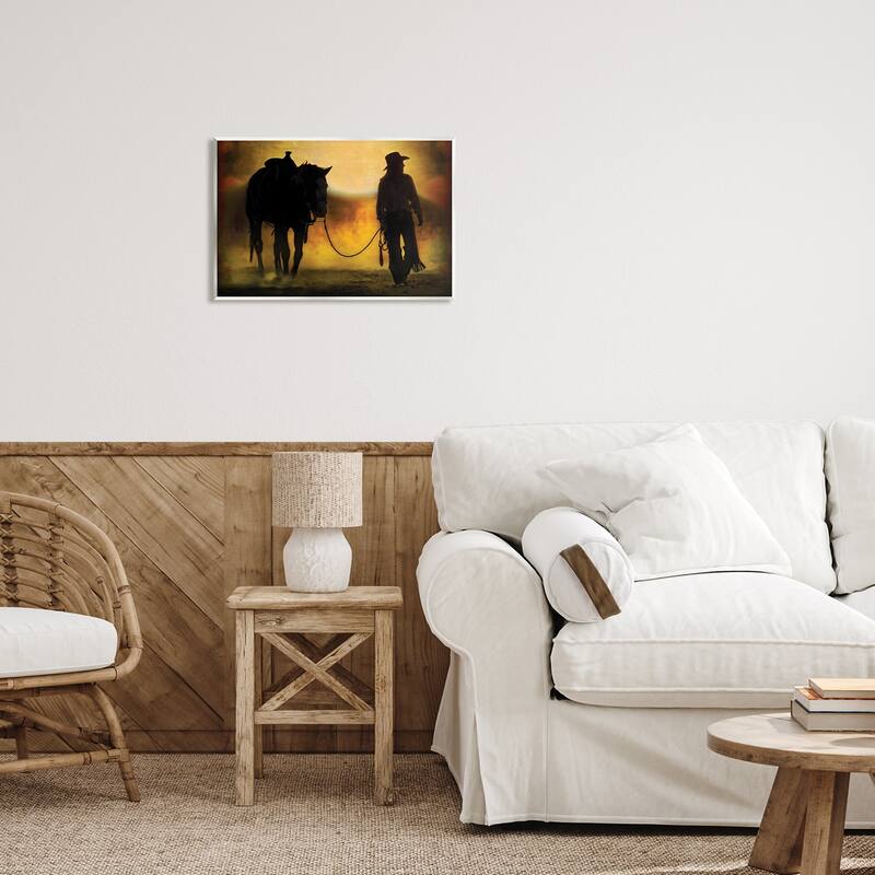 Stupell Cowgirl & Horse Silhouette Wall Plaque Art Design by PBurchettePhoto