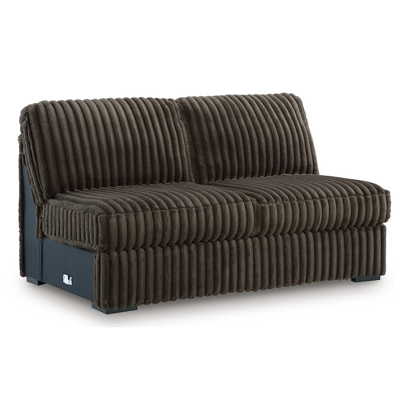 Signature Design by Ashley Midnight-madness Brown 3-Piece Sectional with Chaise - 190" W x 65" D x 40" H