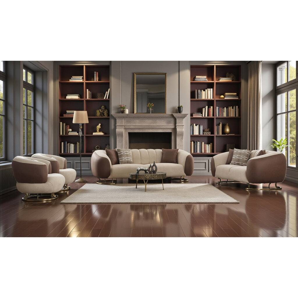 Ravix 4 Pieces Living Room Sets 2 Sofa 2 Chair