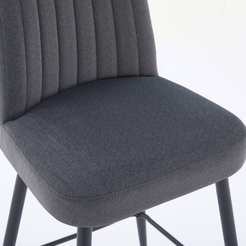Modern Metal Frame Bar Stool Set of 2 with Sponge Seat 300lb Capacity 39.76