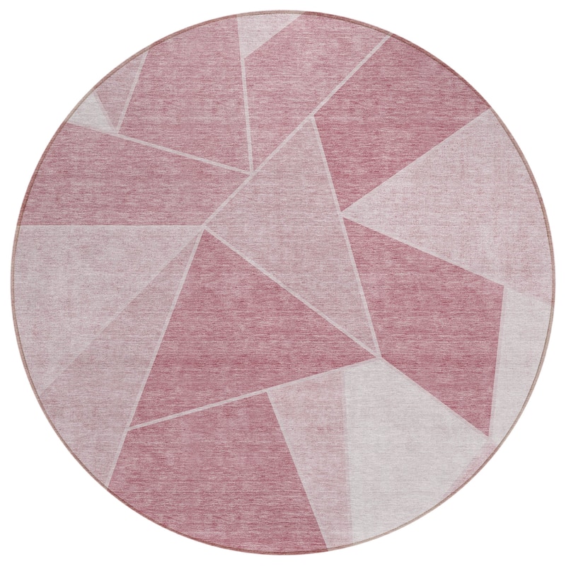 Machine Washable Indoor/ Outdoor Chantille Contemporary Mosaic Rug