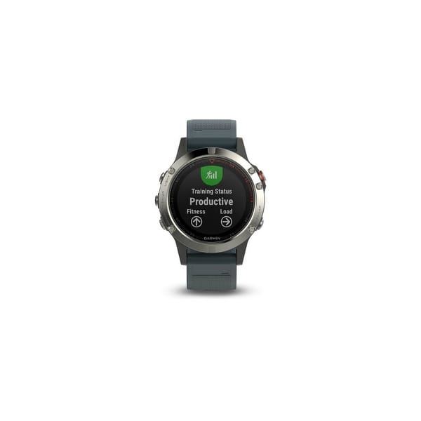 Shop Refurbished Garmin Fenix 5 Gps Watch Silver With Granite Blue Band Overstock 28958228