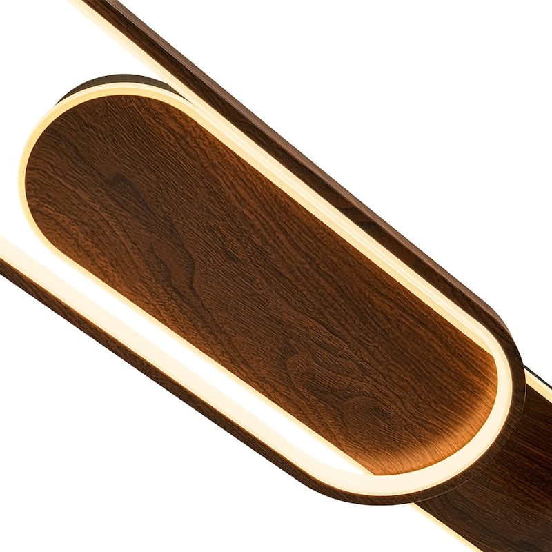 Shaker Farmhouse Linear Wood Dimmable LED Flush Mount Spotlight