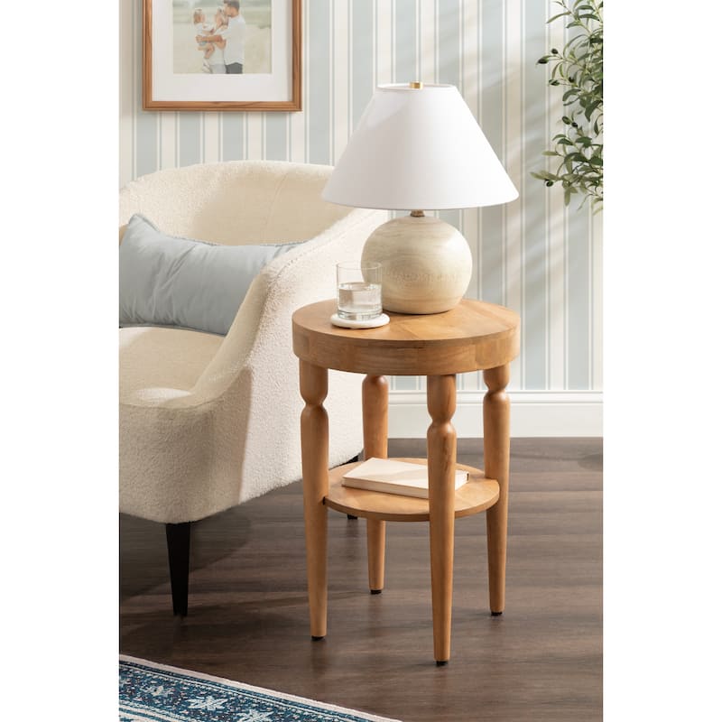 Kate and Laurel Ardentown Round Wood Side Table
