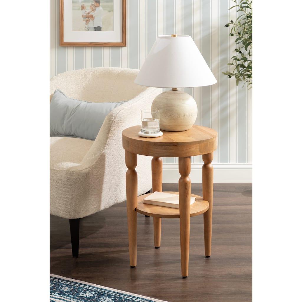 Kate and Laurel Ardentown Round Wood Side Table