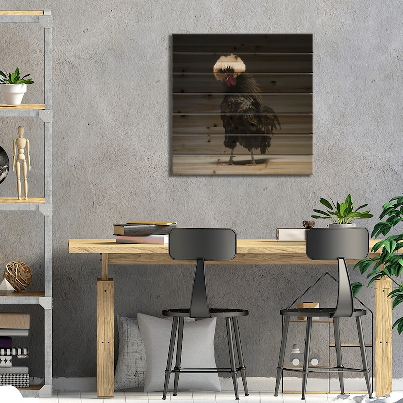 Black Polish Big Print On Wood by CHICken - Multi-Color