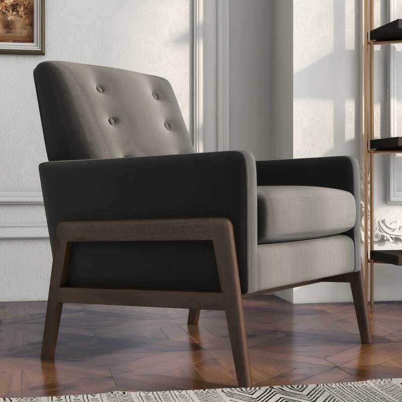 Sage Mid Century Modern Velvet Lounge Chair