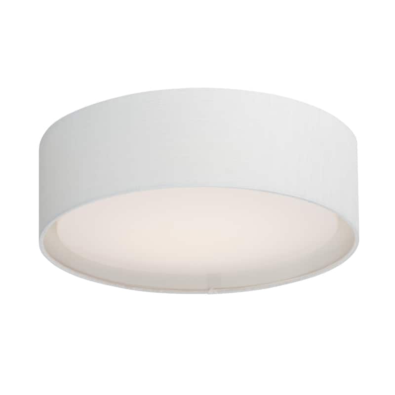 Prime 16"W LED Flush Mount Light - White Linen