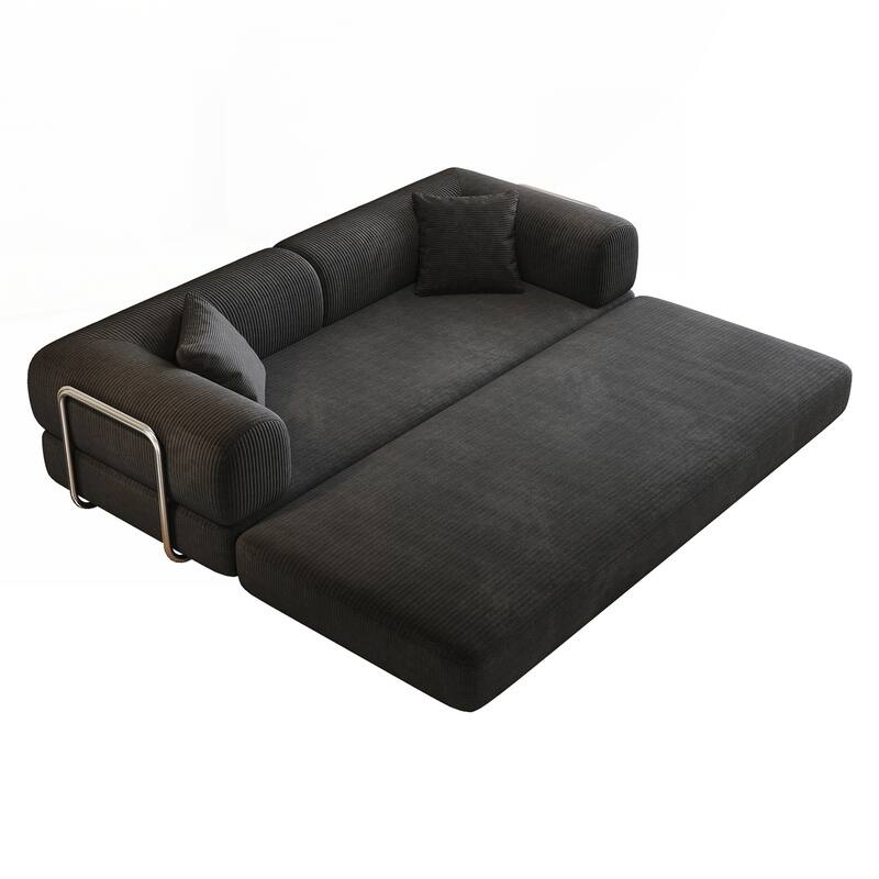 Compression Sofa,Convertible Floor Sofa Bed-with Pillow Back Support Armrest,Comfy Futon Couch Sleeper Bed