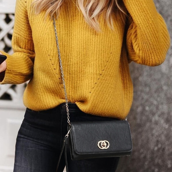 leather wallet purse with shoulder strap