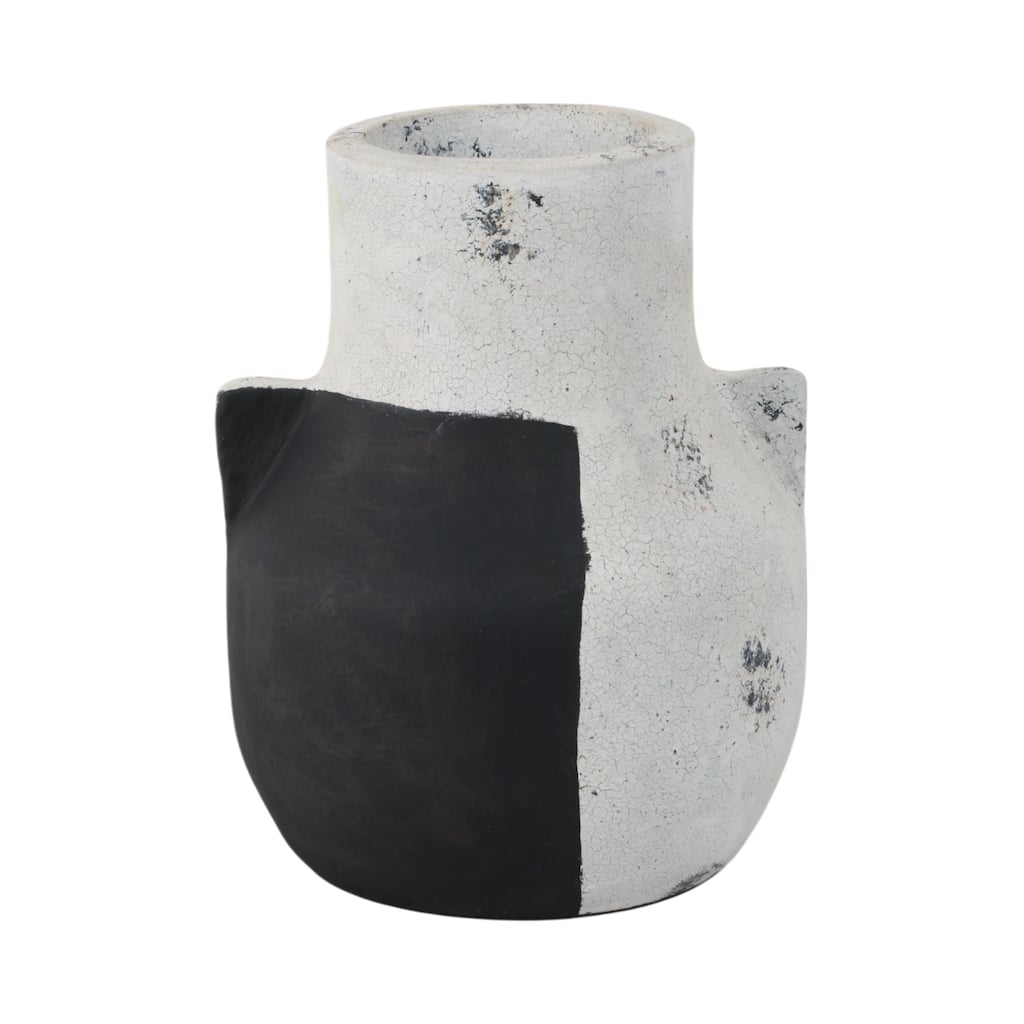 Handcrafted Terracotta Sculptural Flower Vase with Textured Finish