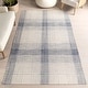 preview thumbnail 1 of 7, Nuloom Aya Cotton Plaid Area Rug 4' x 6' - Blue