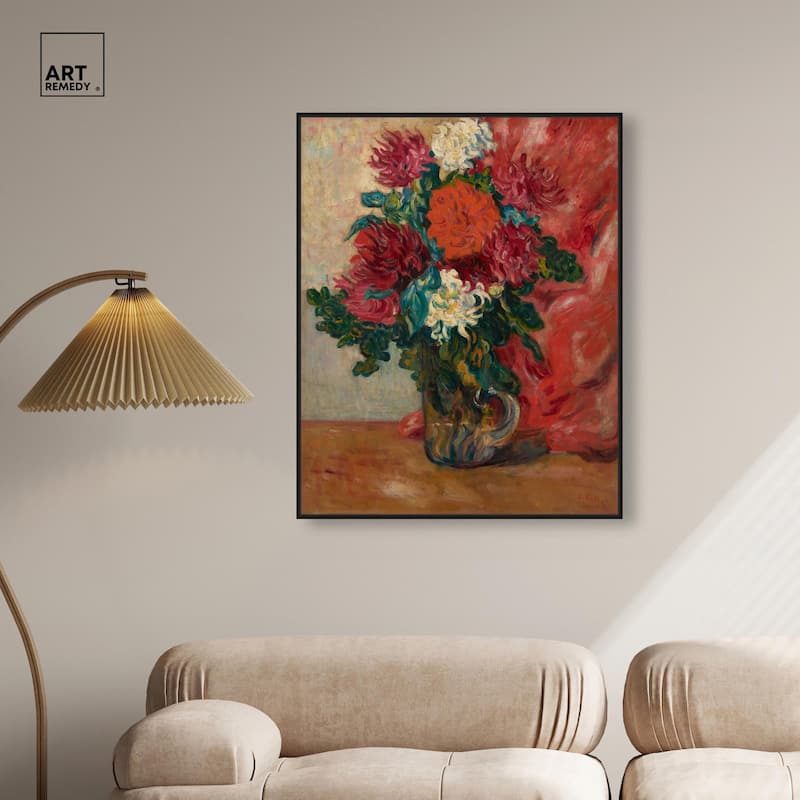 Valtat Dahlias Canvas by Art Remedy