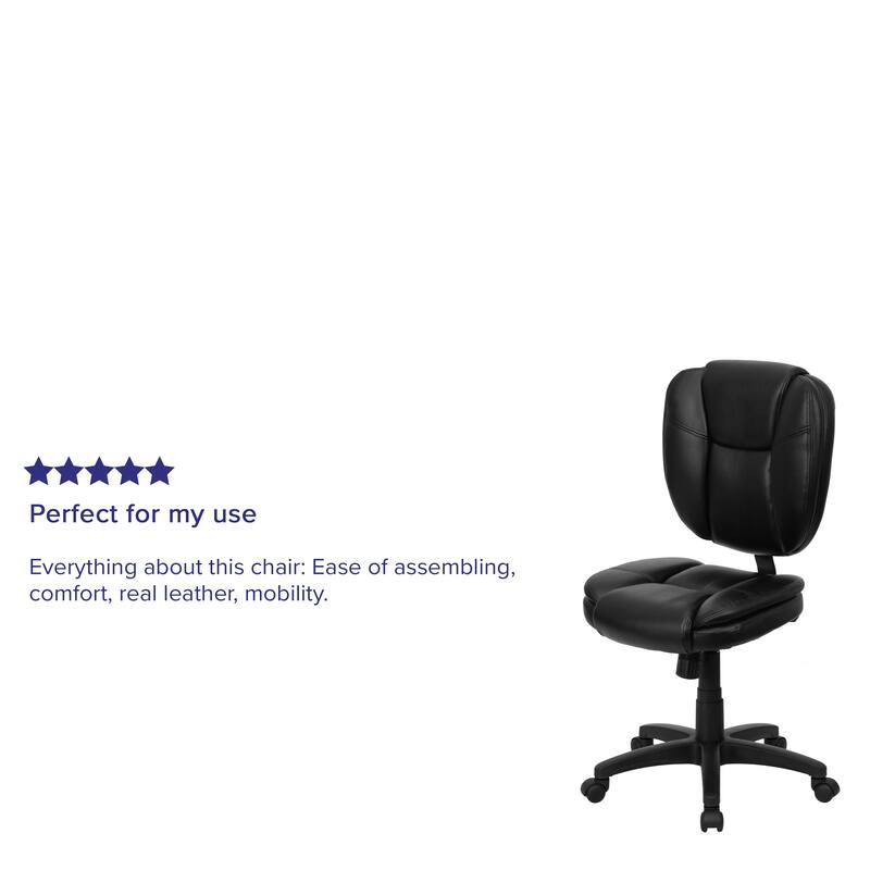 Mid-Back Multifunction Ergonomic Task Office Chair with Pillow Top Cushioning