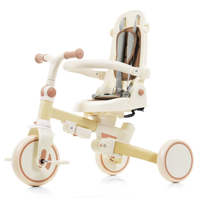 7 In 1 Baby Tricycle, Foldable Toddler Tricycle With Removable And Adjustable Parent Handle,For 12-72 Months