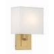 preview thumbnail 1 of 3, Brent 1 Light Vibrant Gold Sconce - 7"W x 10"H x 4"D