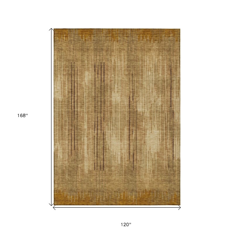 HomeRoots Striped Transitional Rectangle Outdoor Rug