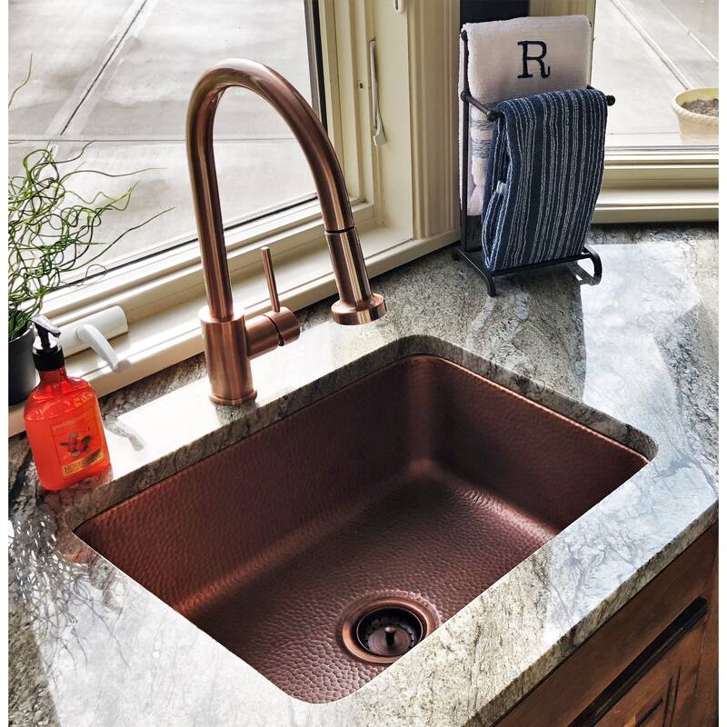 Orwell Copper 23" Single Bowl Undermount Kitchen Sink