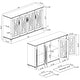 preview thumbnail 4 of 34, 63" Vintage Style Wood Kitchen Accent Buffet Sideboard Cabinet - 63" in Width