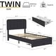 preview thumbnail 12 of 46, VECELO Kids Bed Frame, Plantform Beds with Storage Drawer, Height Adjustable Upholstered Bed, Twin Size Bed Set of 2