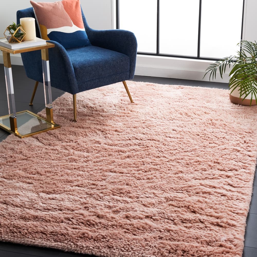 SAFAVIEH Handmade Casablanca Shag Edle Solid Wool Rug