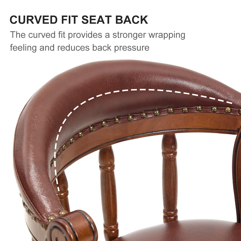 Wooden Swivel Bar Height Chair Side Chair