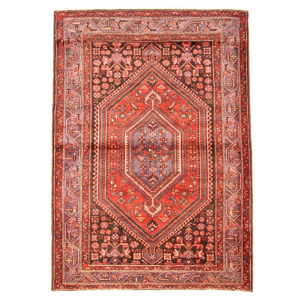 ECARPETGALLERY Hand-knotted Anadol Red Wool Rug - 4'9 x 6'10