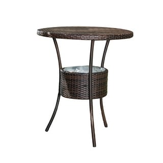 Oyster Bay Outdoor Wicker Bar Table by Christopher Knight Home - 26.00"L x 33.50"W x 24.60"H