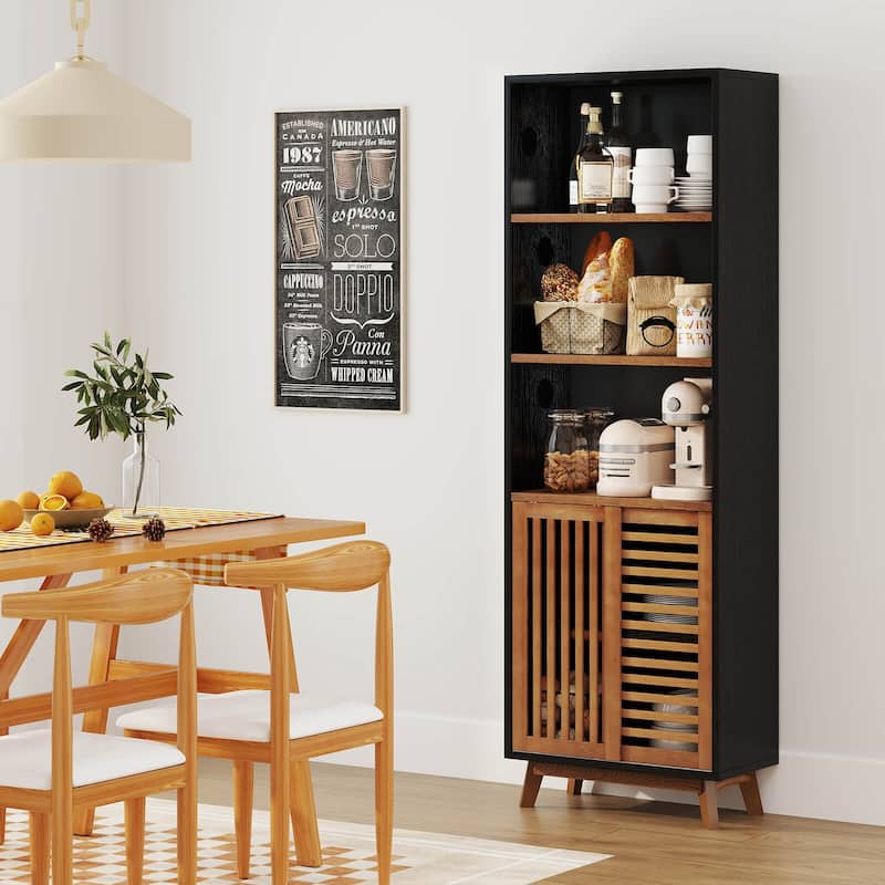 Costway 70” Bookshelf, 5-Tier Bookcase with Reversible Adjustable - See Details