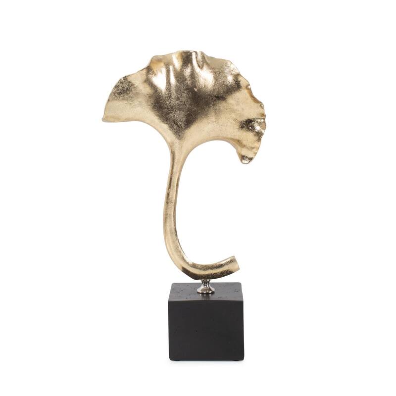 Gifu Golden Ginkgo Leaf Sculpture- Short